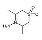 3,5-二甲基-1,1-二氧代-4-硫代吗啉胺 结构式