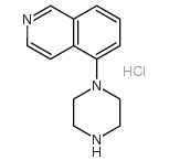 5-(1-哌嗪基)-异喹啉盐酸盐 结构式