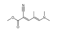 2-氰基-5-(二甲氨基)-4-甲基-2,4-戊二烯酸甲酯 结构式
