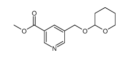 3-Pyridinecarboxylic acid, 5-[[(tetrahydro-2H-pyran-2-yl)oxy]methyl]-, methyl ester 结构式