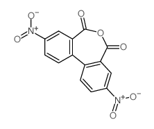 3,9-二硝基二苯并[c,e]氧杂环庚二烯-5,7-二酮 结构式