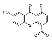 1-氯-7-羟基-4-硝基-9H-噻吨-9-酮 结构式