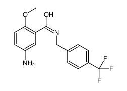 5-氨基-2-甲氧基-N-[[4-(三氟甲基)苯基]甲基]苯甲酰胺 结构式