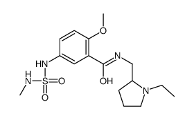 Benzamide, N-[(1-ethyl-2-pyrrolidinyl)methyl]-2-methoxy-5-[[(methylamino)sulfonyl]amino]- 结构式