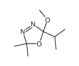 2,5-二氢-2-甲氧基-5,5-二甲基-2-(1-甲基乙基)-1,3,4-恶二唑 结构式