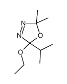 2-乙氧基-5,5-二甲基-2-异丙基-1,3,4-恶二唑 结构式