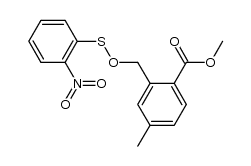 Benzoic acid, 4-methyl-2-[[[(2-nitrophenyl)thio]oxy]methyl]-, methyl ester 结构式