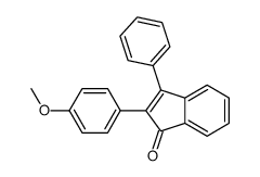 2-(4-甲氧基苯基)-3-苯基-1H-茚-1-酮 结构式
