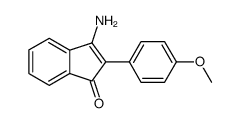 3-氨基-2-(4-甲氧基苯基)-1H-茚-1-酮 结构式