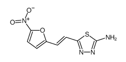 2-氨基-5-[2-(5-硝基-2-呋喃基)乙烯基]-1,3,4-噻二唑 结构式