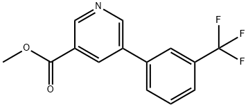 5-[3-(三氟甲基)苯基]-3-吡啶甲酸甲酯 结构式