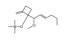 Cyclobutane, 1-(1-methoxy-2-hexen-1-yl)-2-methylene-1-[(trimethylsilyl)oxy]- 结构式