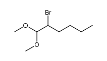 2-溴-1,1-二甲氧基己烷 结构式