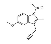 1-乙酰基-5-甲氧基-2-甲基-1H-吲哚-3-乙腈 结构式