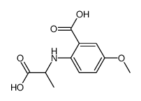 2-[(1-羧乙基)氨基]-5-甲氧基苯甲酸 结构式