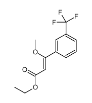 2-Propenoic acid, 3-methoxy-3-[3-(trifluoromethyl)phenyl]-, ethyl ester 结构式