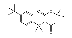 5-[1-(4-叔丁基苯基)-1-甲基乙基]-2,2-二甲基-1,3-二氧六环-4,6-二酮 结构式