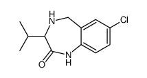 2H-1,4-Benzodiazepin-2-one,7-chloro-1,3,4,5-tetrahydro-3-(1-methylethyl)- 结构式