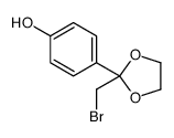 4-[2-(溴甲基)-1,3-二氧戊环-2-基]苯酚 结构式