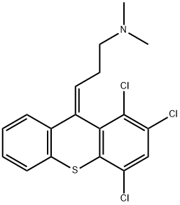 1-Propanamine, N,N-dimethyl-3-(1,2,4-trichloro-9H-thioxanthen-9-ylidene)-, (Z)- (9CI) 结构式