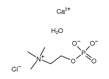 水合[N,N,N-三甲基-2-(膦酰氧基)乙铵酸根(2-)]合一价钙氯化物 结构式