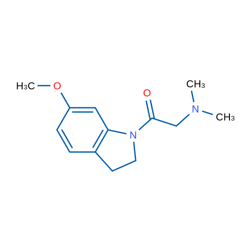 2-(二甲基氨基)-1-(6-甲氧基吲哚啉-1-基)乙酮 结构式
