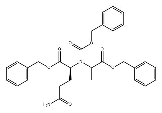 N2-羧基-N-(1-羧乙基)谷氨酰胺三苄酯 结构式