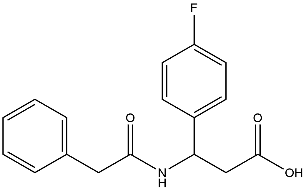 4-氟-β-[(2-苯基乙酰基)氨基]苯丙酸 结构式