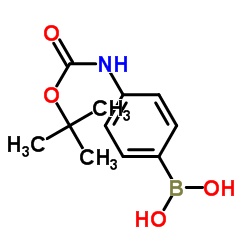 4-(N-BOC-氨基)苯硼酸 结构式