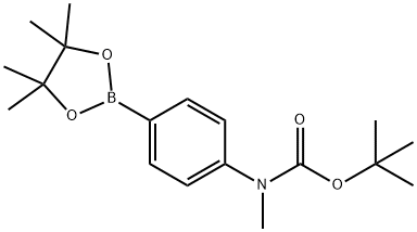 4-(BOC-甲氨基)苯硼酸频哪醇酯 结构式