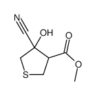 3-Thiophenecarboxylic acid, 4-cyanotetrahydro-4-hydroxy-, methyl ester 结构式
