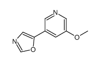 3-甲氧基-5-(5-恶唑基)吡啶 结构式