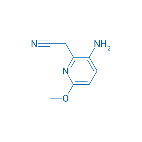 3-氨基-6-甲氧基吡啶-2-乙腈 结构式