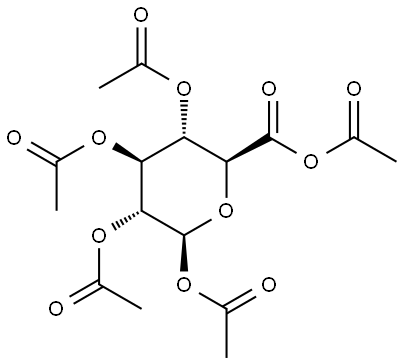 1,2,3,4-四-O-乙酰基-β-D-吡喃葡萄糖醛酸乙酸酐 结构式