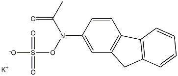 N-乙酰基-N-9H-芴-2-基羟胺-O-磺酸 钾盐 结构式