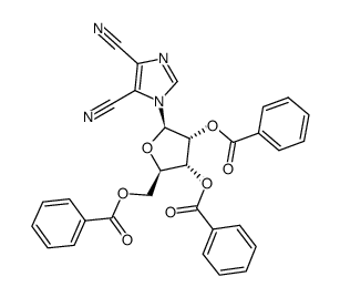 1H-Imidazole-4,5-dicarbonitrile, 1-(2,3,5-tri-O-benzoyl-β-D-ribofuranosyl)- 结构式