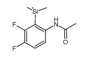 N-[3,4-二氟-2-(三甲基硅基)苯基]乙酰胺 结构式