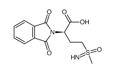 2H-异吲哚-2-乙酸,1,3-二氢-α-[2-(S-甲基磺酰亚胺酰基)乙基]-1,3-二氧代-,[S-(R*,R*)]- 结构式