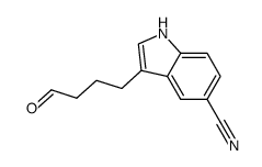 3-(4-氧代丁基)-1H-吲哚-5-甲腈 结构式