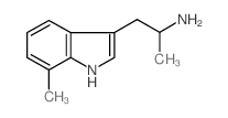 [1-甲基-2-(7-甲基-1H-吲哚-3-基)乙基]胺盐酸盐 结构式