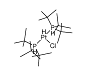 氯氢化双(三叔丁基膦)合铂 结构式