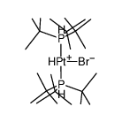 溴氢双[三(1,1-二甲基乙基)膦]合铂(SP-4-3)- 结构式