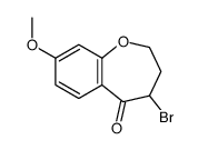 4-溴-8-甲氧基-3,4-二氢苯并[b]氧杂环庚-5(2H)-酮 结构式
