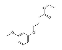 4-(3-甲氧基苯氧基)丁酸乙酯 结构式