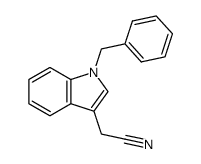 1-benzyl-3-indolylacetonitrile 结构式