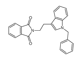 1H-Isoindole-1,3(2H)-dione, 2-[2-[1-(phenylmethyl)-1H-indol-3-yl]ethyl]- 结构式