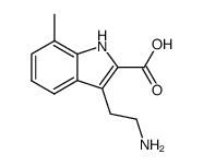 3-(2-氨乙基)-7-甲基-1H-吲哚-2-羧酸 结构式