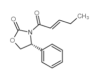 [R-(E)]-3-(1-氧代-2-戊烯基)-4-苯基-2-恶唑烷酮 结构式