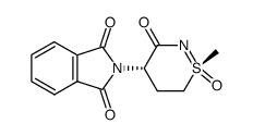 1H-Isoindole-1,3(2H)-dione, 2-(3,4,5,6-tetrahydro-1-methyl-1-oxido-3-oxo-1λ4-1,2-thiazin-4-yl)-, (1R-cis)- (9CI) 结构式
