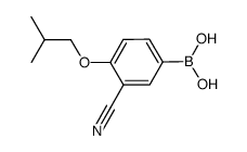 (3-氰基-4-异丁氧基苯基)硼酸 结构式